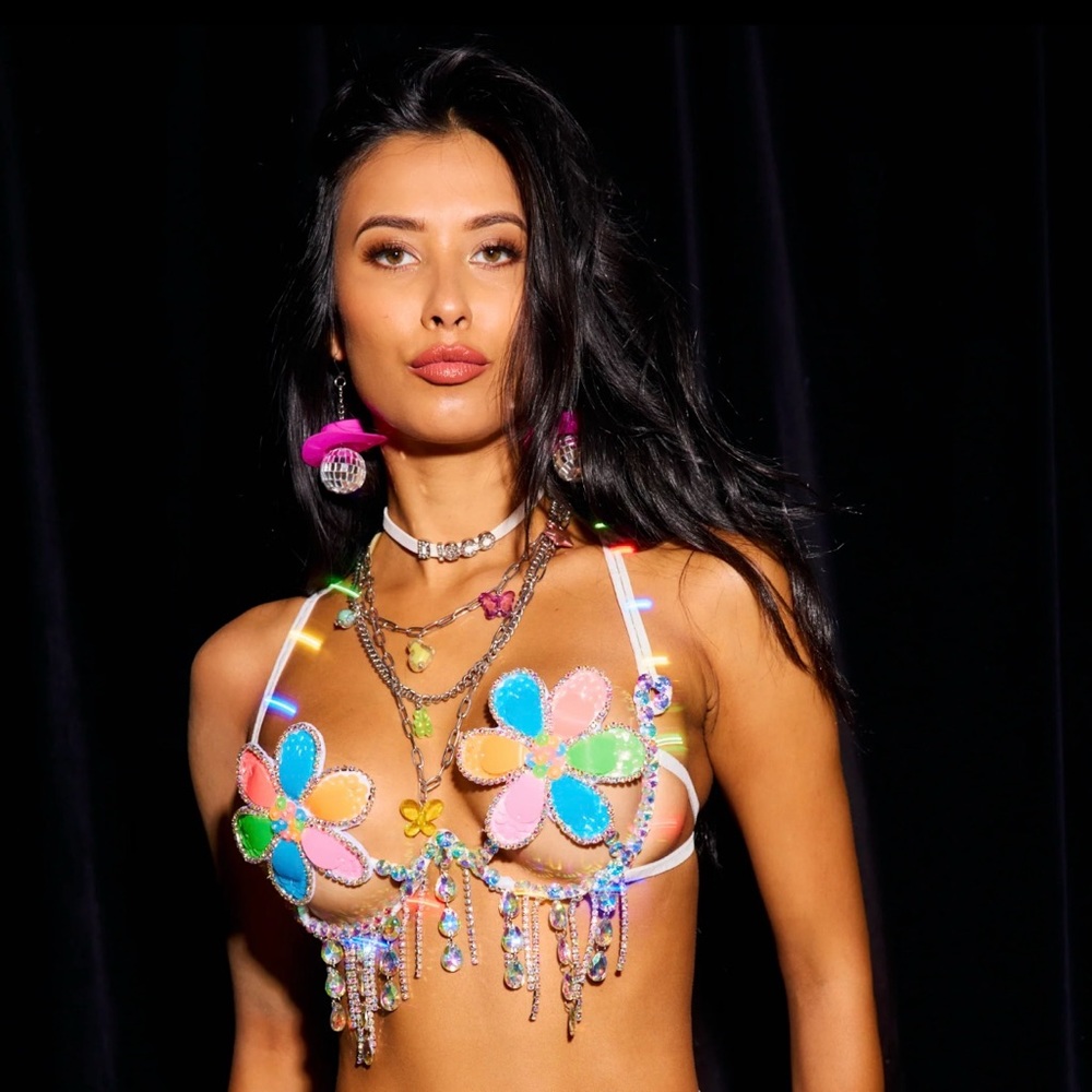 Light up Electric Daisy Carnival Bra